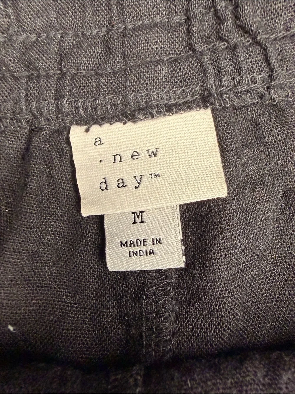 A New Day Black Linen Blend Pull On Shorts Size M Coastal Summer